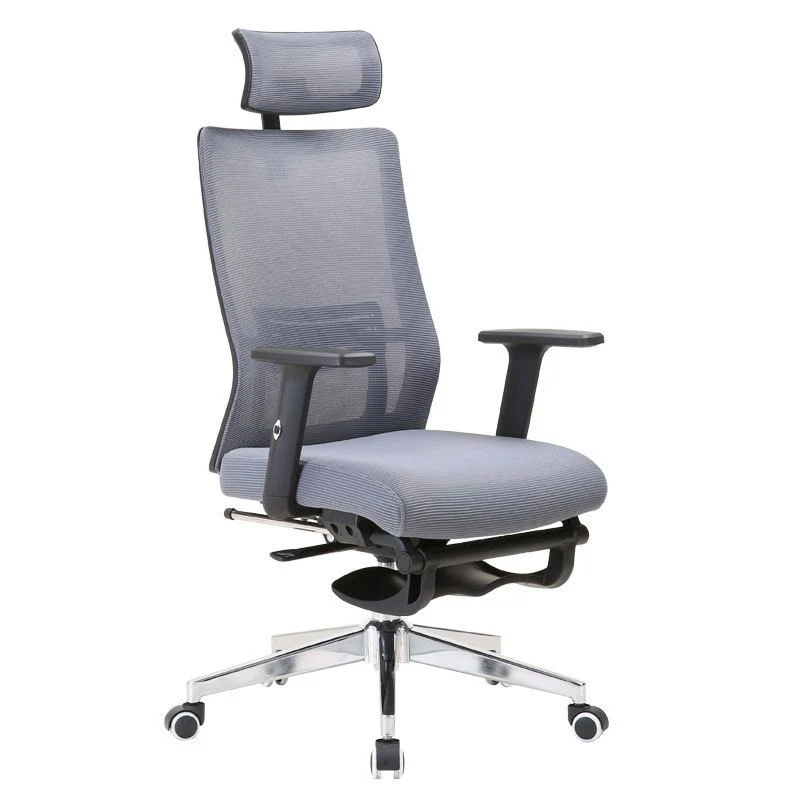 Chaise de bureau moderne en maille, chaise d'ordinateur, chaise de conférence en gris Clearhalo