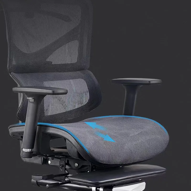 Chaise de bureau moderne en maille, chaise d'ordinateur à dossier haut réglable avec roulettes Clearhalo