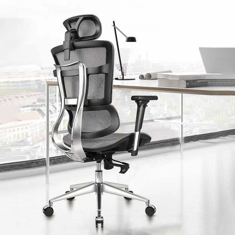 Chaise de bureau moderne en maille, chaise d'ordinateur, chaise de conférence réglable avec roulettes Clearhalo
