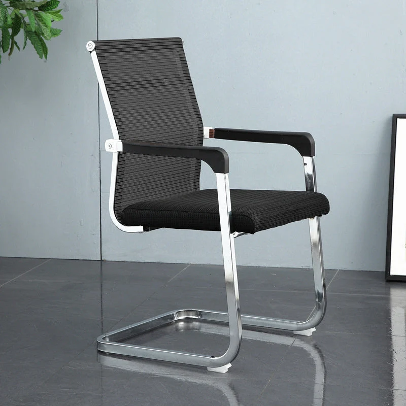 Chaise de bureau moderne en maille, chaise d'ordinateur, chaise de conférence, sans roues Clearhalo
