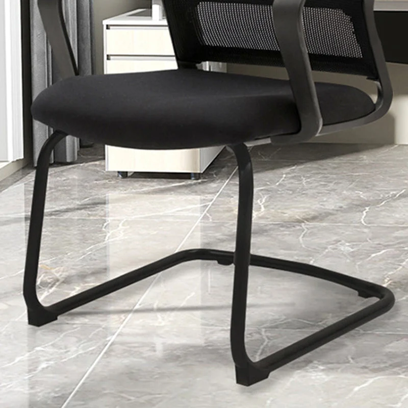 Chaise de bureau moderne en maille, chaise d'ordinateur à dossier moyen, sans roulettes Clearhalo