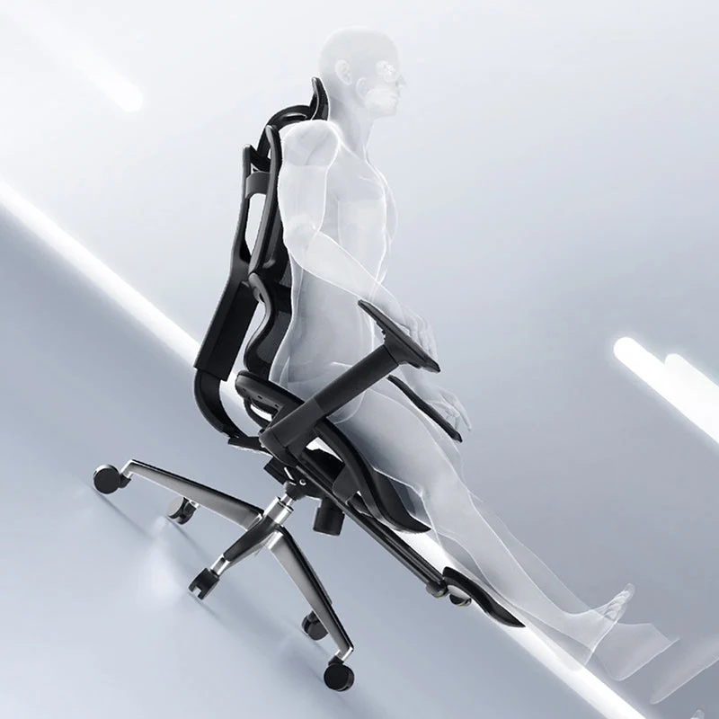 Chaise de bureau moderne en maille, chaise réglable avec roulettes Clearhalo