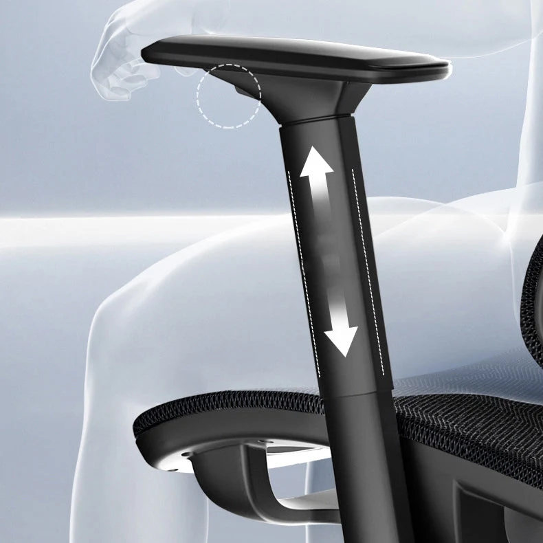 Chaise de bureau moderne en maille, chaise réglable avec roulettes Clearhalo