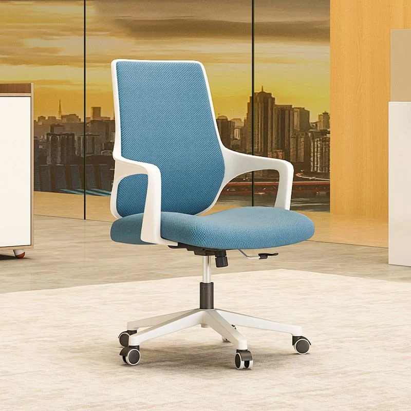 Chaise de bureau moderne en maille à dossier moyen avec accoudoirs inclus et roulettes Clearhalo