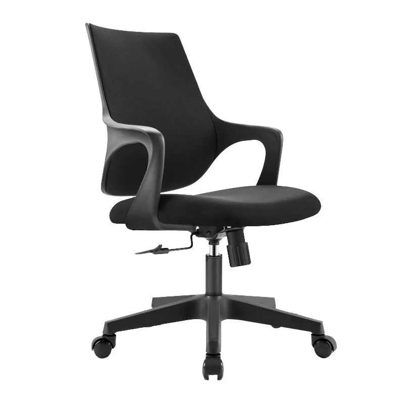 Chaise de bureau moderne en maille à dossier moyen avec accoudoirs inclus et roulettes Clearhalo