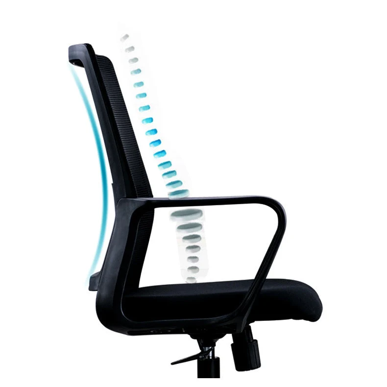Chaise de bureau moderne en maille, ergonomique, à dossier haut, avec roulettes Clearhalo
