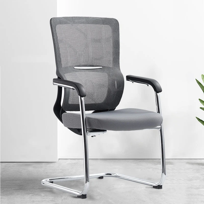 Chaise de bureau moderne en maille ergonomique sans chaise de bureau à bras fixes pénibles Clearhalo