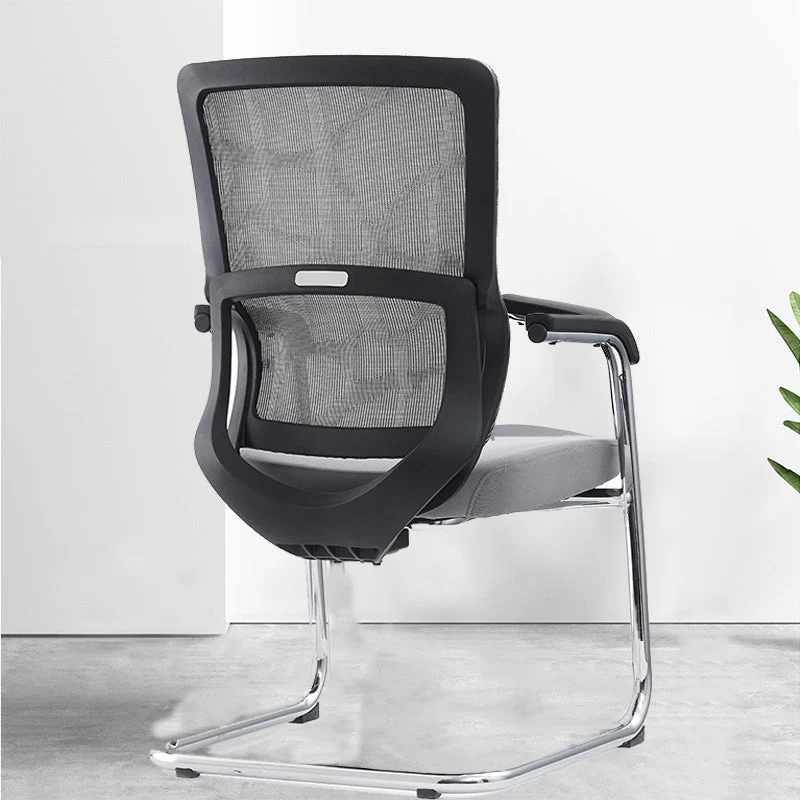 Chaise de bureau moderne en maille ergonomique sans chaise de bureau à bras fixes pénibles Clearhalo