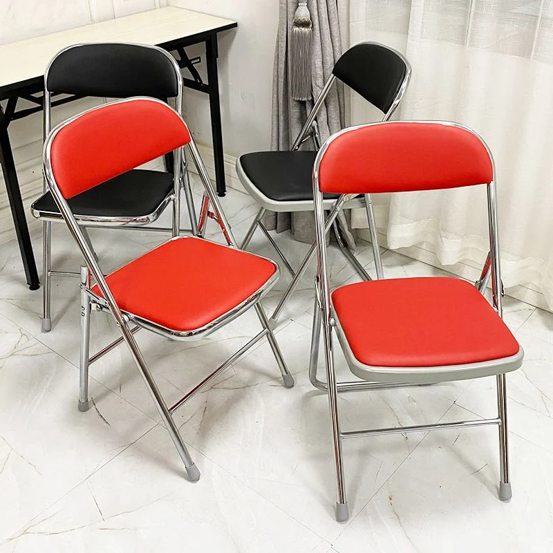 Chaise de bureau moderne en métal, dossier moyen/bas, sans roulettes, sans bras Clearhalo