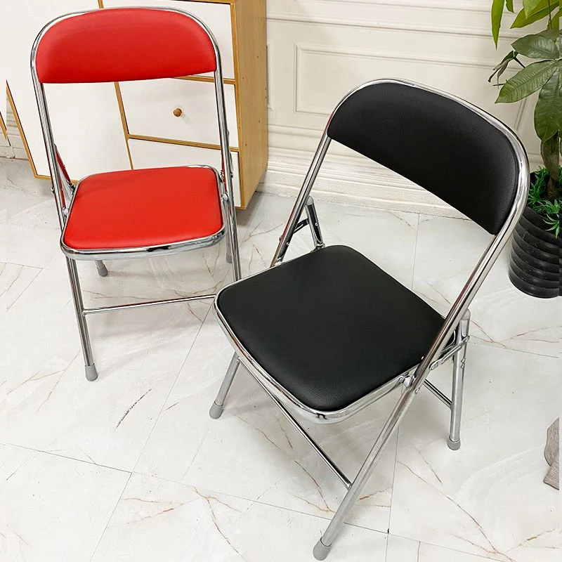 Chaise de bureau moderne en métal, dossier moyen/bas, sans roulettes, sans bras Clearhalo