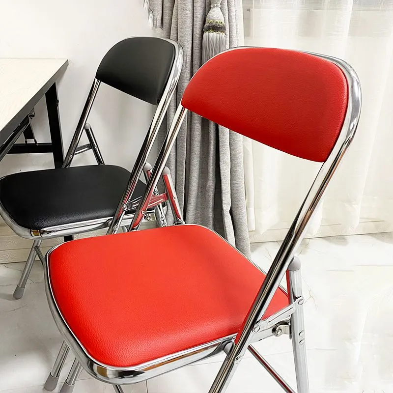 Chaise de bureau moderne en métal, dossier moyen/bas, sans roulettes, sans bras Clearhalo