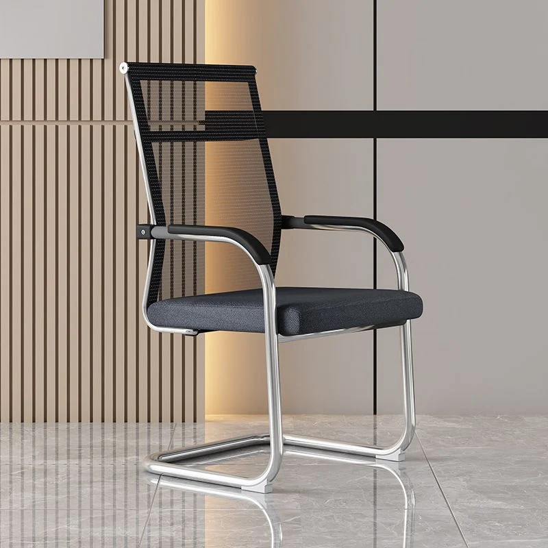 Chaise de bureau moderne noire et Cray avec chaise de bureau à domicile à dossier moyen Clearhalo