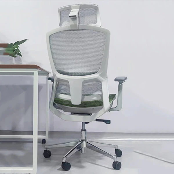 Chaise de bureau moderne, oreiller en maille inclus, chaise à dossier haut avec roulettes Clearhalo