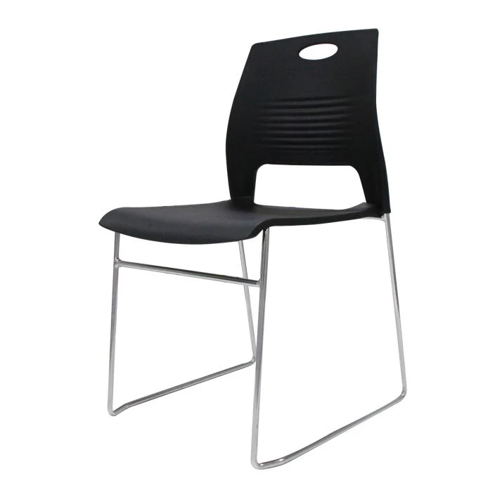 Chaise de bureau moderne en plastique et en acier avec chaise de bureau à domicile à dossier bas Clearhalo