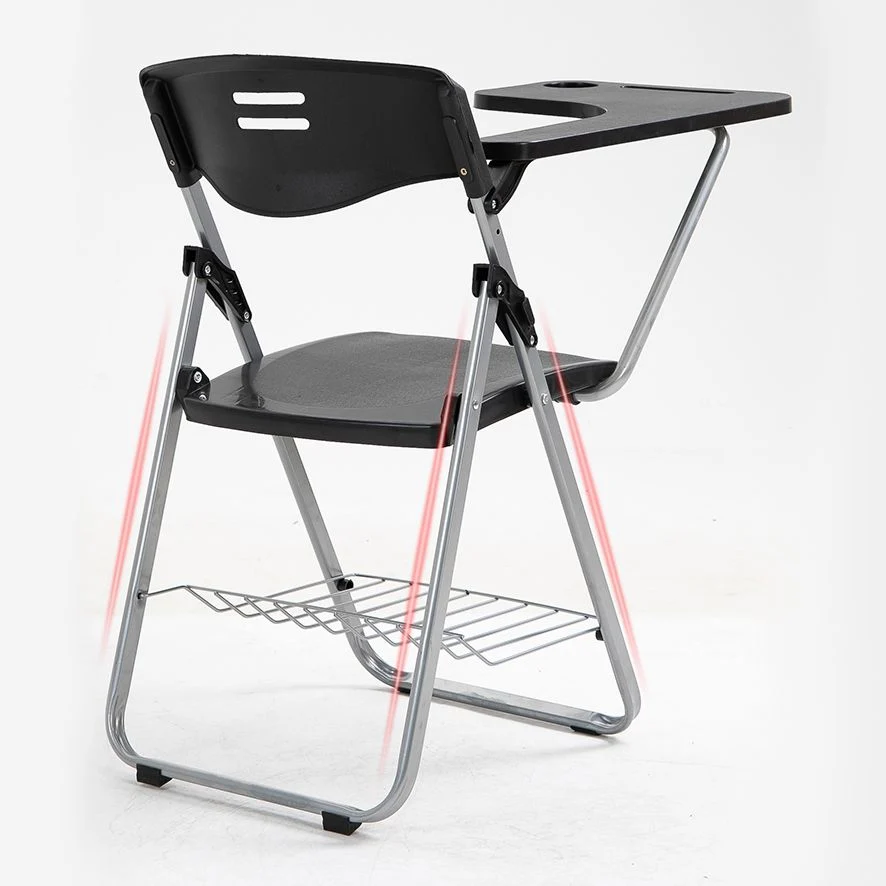 Chaise de bureau moderne en plastique et en métal avec chaise de bureau à domicile à dossier moyen Clearhalo