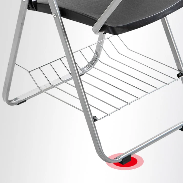 Chaise de bureau moderne en plastique et en métal avec chaise de bureau à domicile à dossier moyen Clearhalo