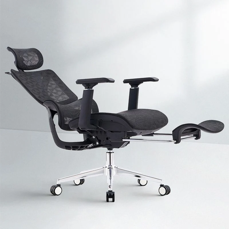 Chaise de bureau moderne de 24 pouces de large, chaise de bureau respirante à bras réglables AirGrid Clearhalo