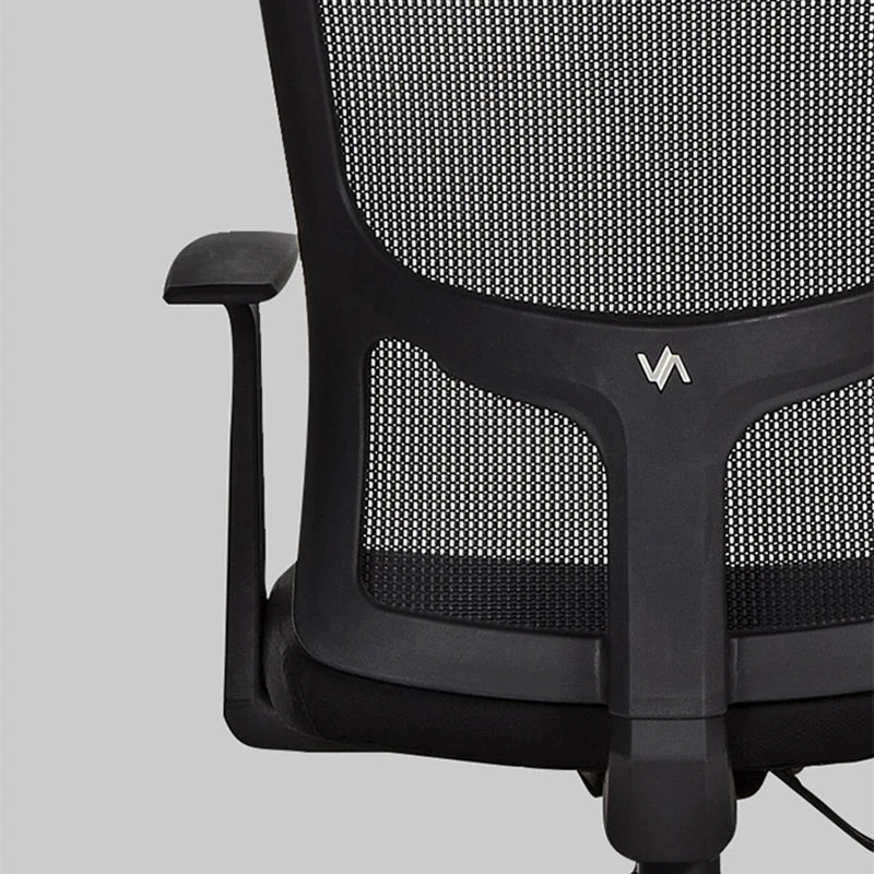 Chaise de bureau moderne de 18 pouces de large, chaise de bureau noire à grille d'air respirante Clearhalo