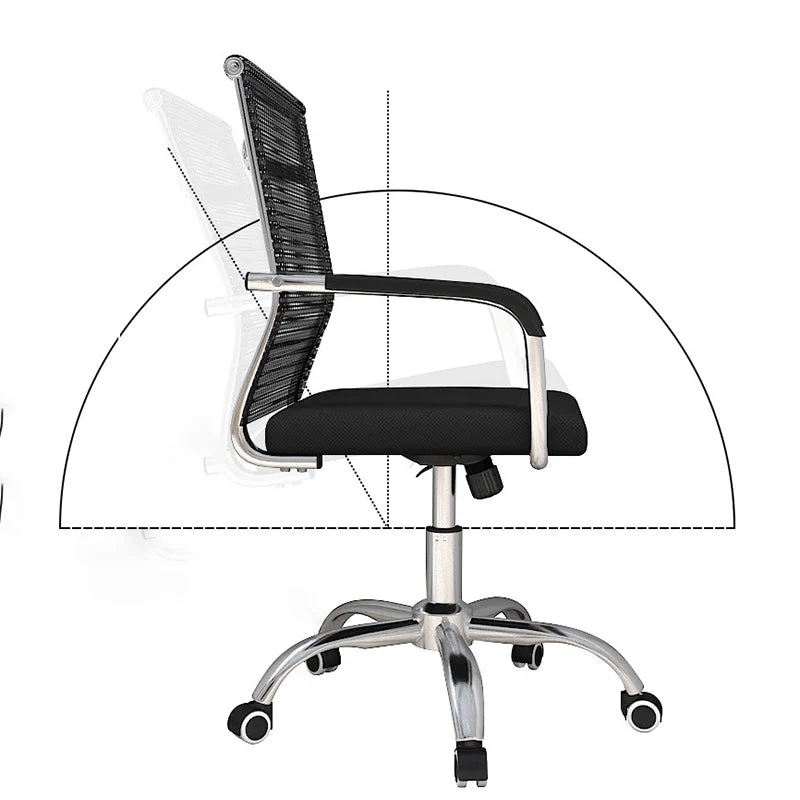 19" chaise de bureau moderne de W respirante AirGrid chaise de bureau à bras fixes Clearhalo