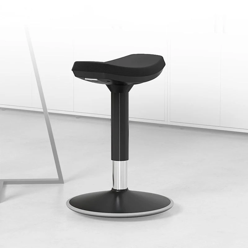 Chaise de bureau moderne, réglable, sans accoudoirs, rembourrée, noire Clearhalo