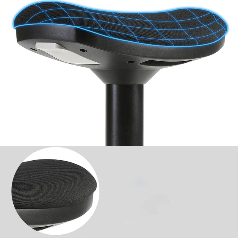 Chaise de bureau moderne, réglable, sans accoudoirs, rembourrée, noire Clearhalo