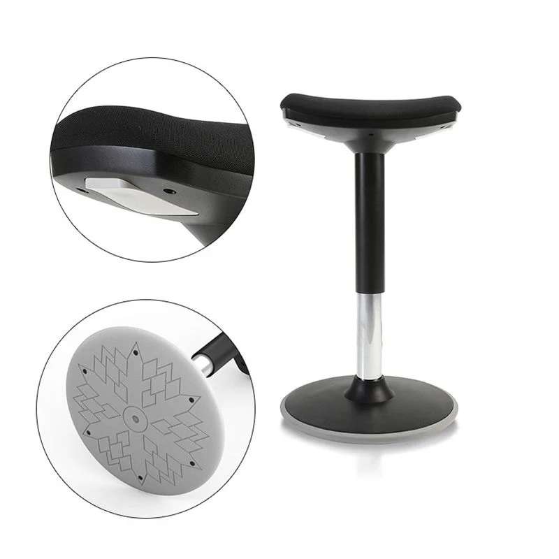 Chaise de bureau moderne, réglable, sans accoudoirs, rembourrée, noire Clearhalo