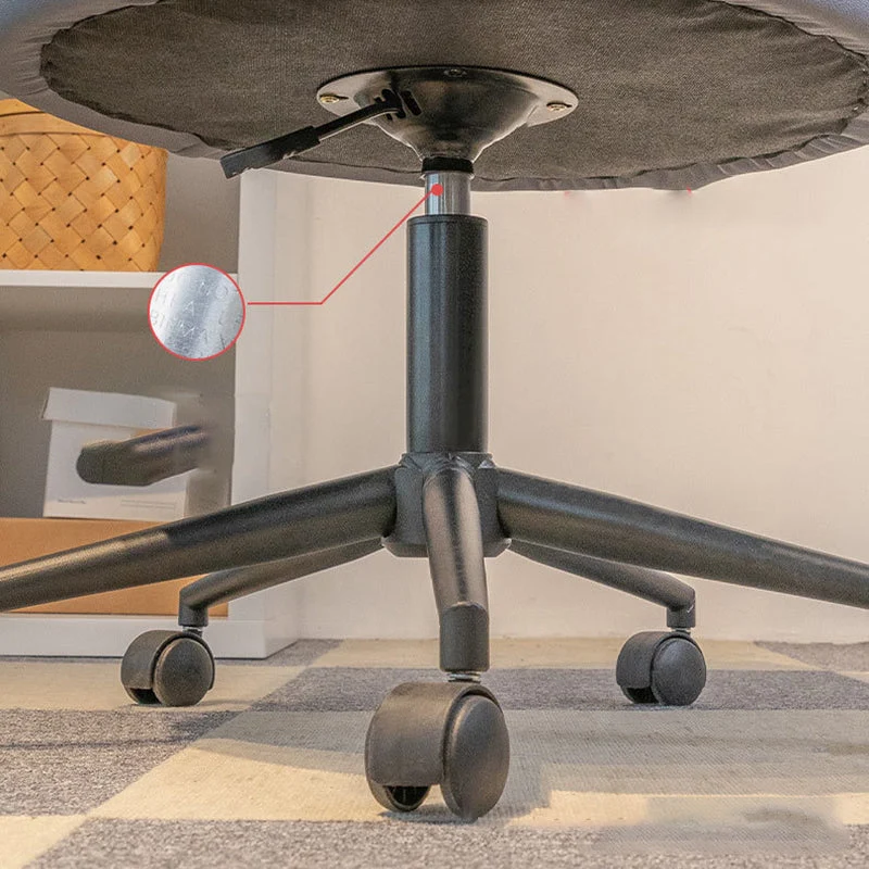 Chaise de bureau moderne sans accoudoirs, chaise ergonomique sans ennuis avec roulettes Clearhalo