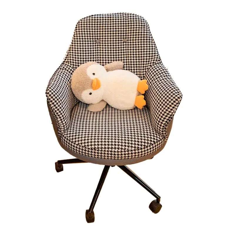 Chaise de bureau moderne sans accoudoirs, chaise ergonomique sans ennuis avec roulettes Clearhalo