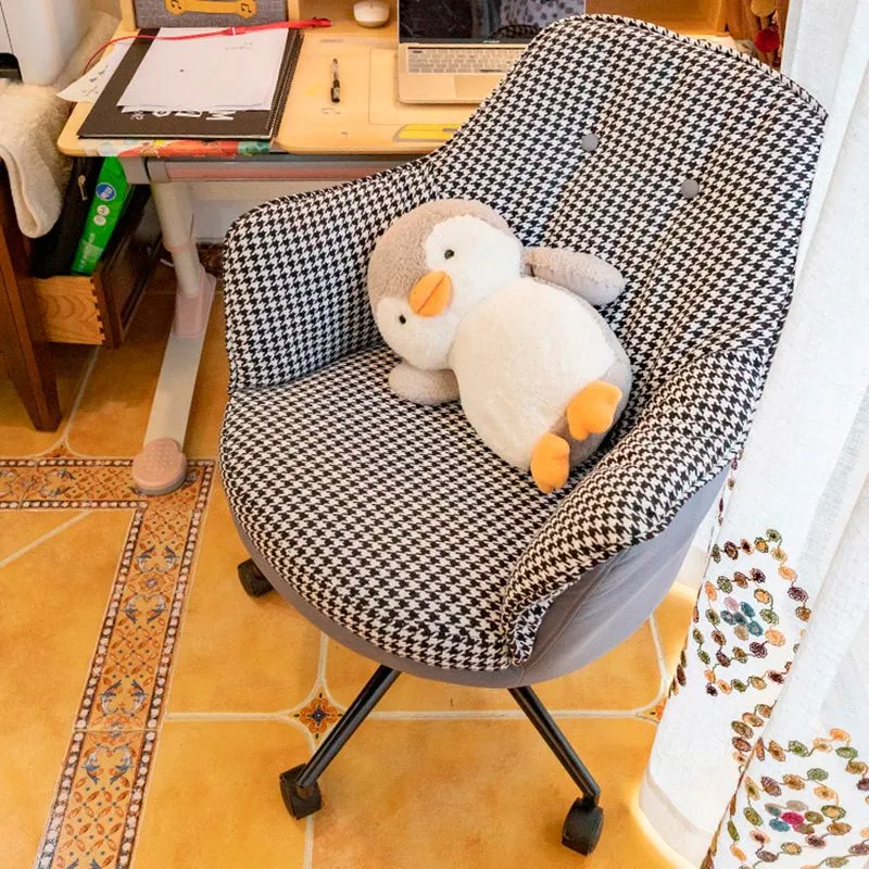 Chaise de bureau moderne sans accoudoirs, chaise ergonomique sans ennuis avec roulettes Clearhalo