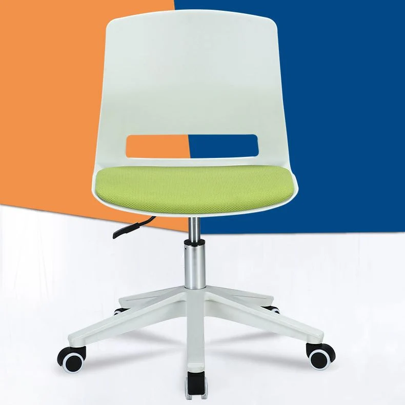 Chaise de bureau moderne, sans accoudoirs, chaise de conférence avec roulettes Clearhalo