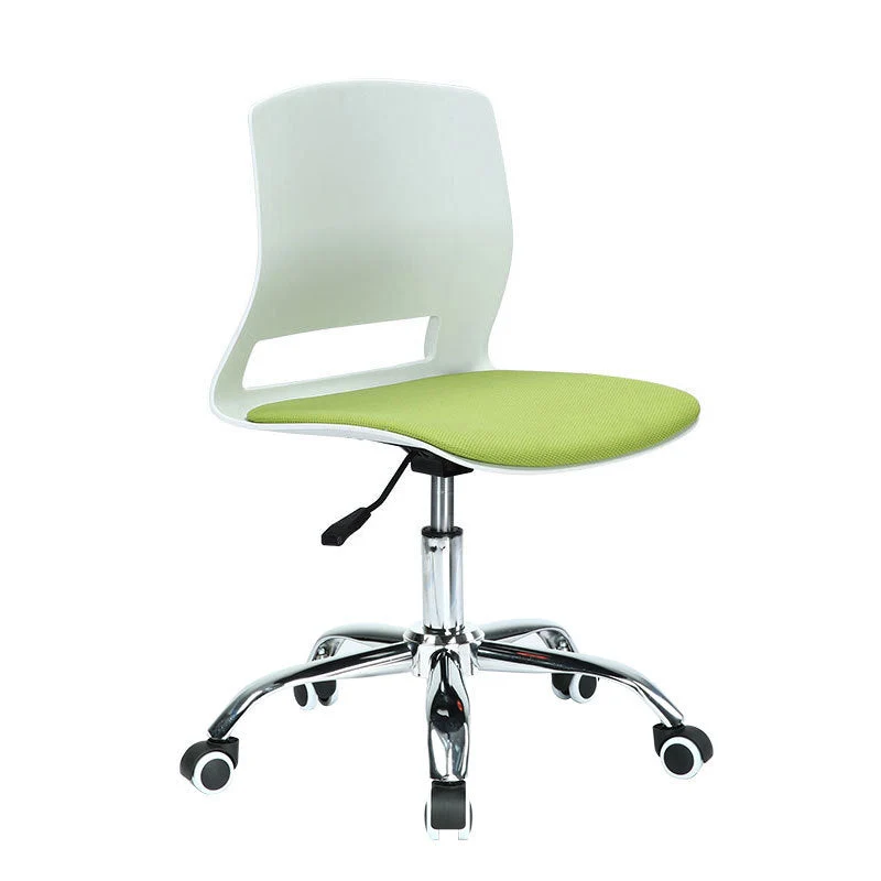 Chaise de bureau moderne, sans accoudoirs, chaise de conférence avec roulettes Clearhalo