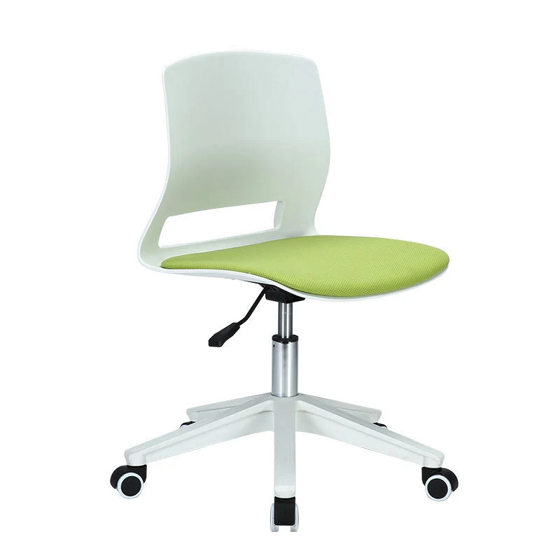 Chaise de bureau moderne, sans accoudoirs, chaise de conférence avec roulettes Clearhalo