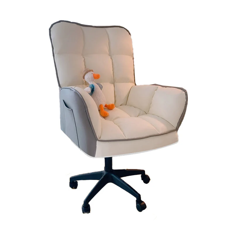 Chaise de bureau moderne sans accoudoirs, ergonomique et pénible, avec roulettes Clearhalo