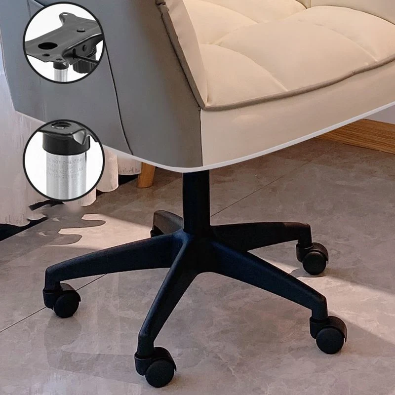 Chaise de bureau moderne sans accoudoirs, ergonomique et pénible, avec roulettes Clearhalo
