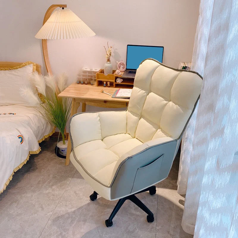 Chaise de bureau moderne sans accoudoirs, ergonomique et pénible, avec roulettes Clearhalo