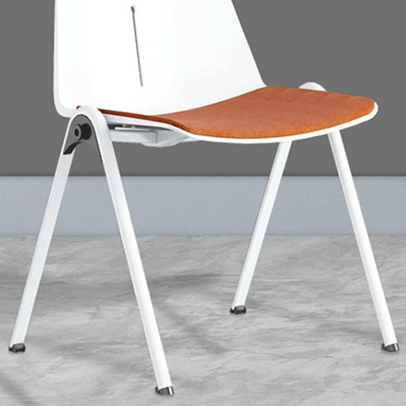 Chaise de bureau moderne sans accoudoirs en maille à dossier moyen, noir/vert/orange/bleu/rouge Clearhalo