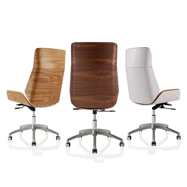 Chaise de bureau moderne sans accoudoirs, pivotante, réglable en hauteur, avec roulettes Clearhalo