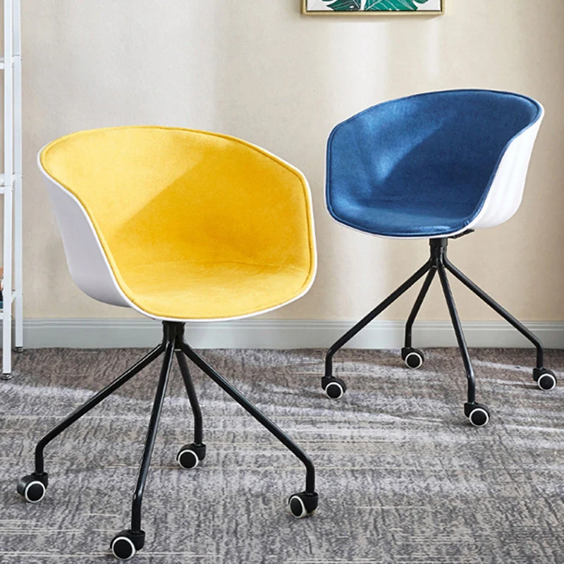 Chaise de bureau moderne sans accoudoirs sans chaise de bureau pénible avec roulettes Clearhalo