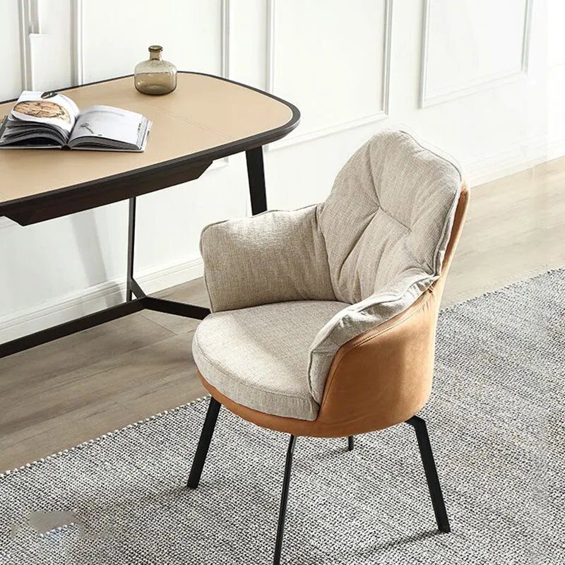 Chaise de bureau moderne sans bras, chaise de bureau ergonomique sans détresse Clearhalo