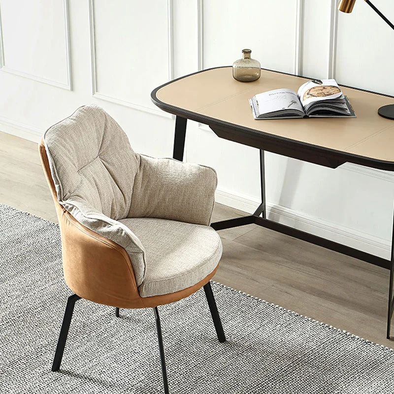 Chaise de bureau moderne sans bras, chaise de bureau ergonomique sans détresse Clearhalo