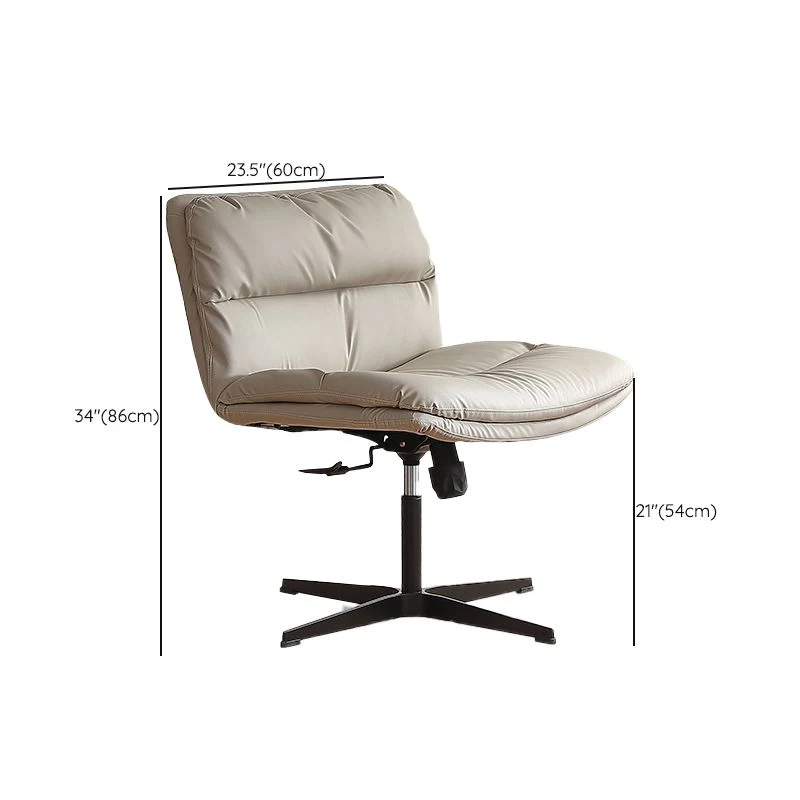 Chaise de bureau moderne sans bras, chaise de conférence réglable en hauteur pour le bureau Clearhalo
