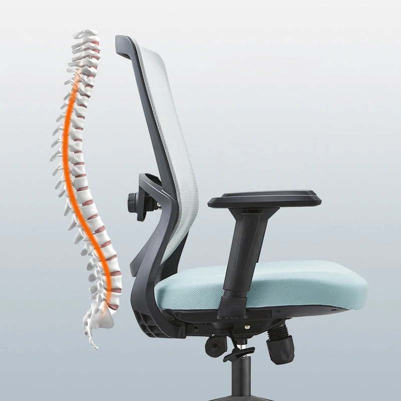 Chaise de bureau moderne sans chaise de bureau ergonomique pénible avec dossier respirant Clearhalo