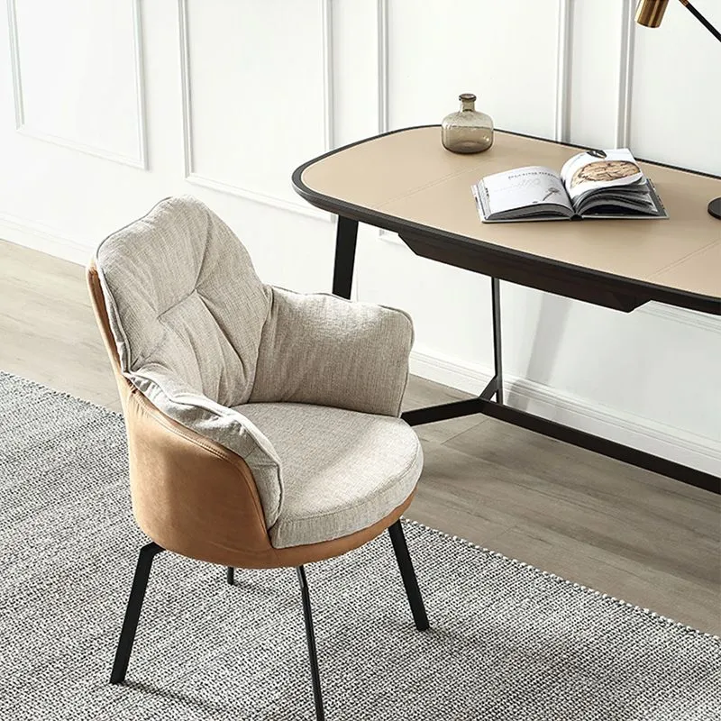 Chaise de bureau moderne sans chaise de bureau ergonomique pénible sans roulettes Clearhalo