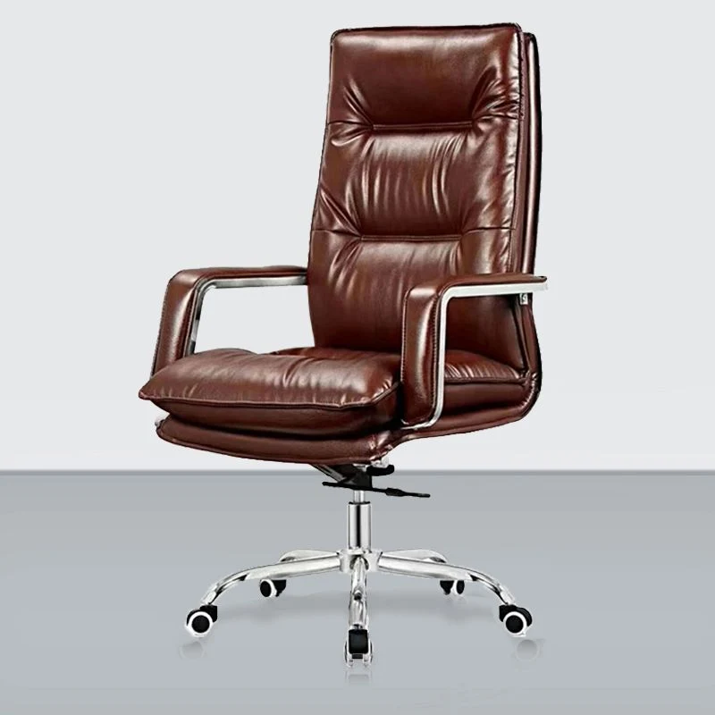 Chaise de bureau moderne sans chaise de bureau en cuir ergonomique pénible Clearhalo