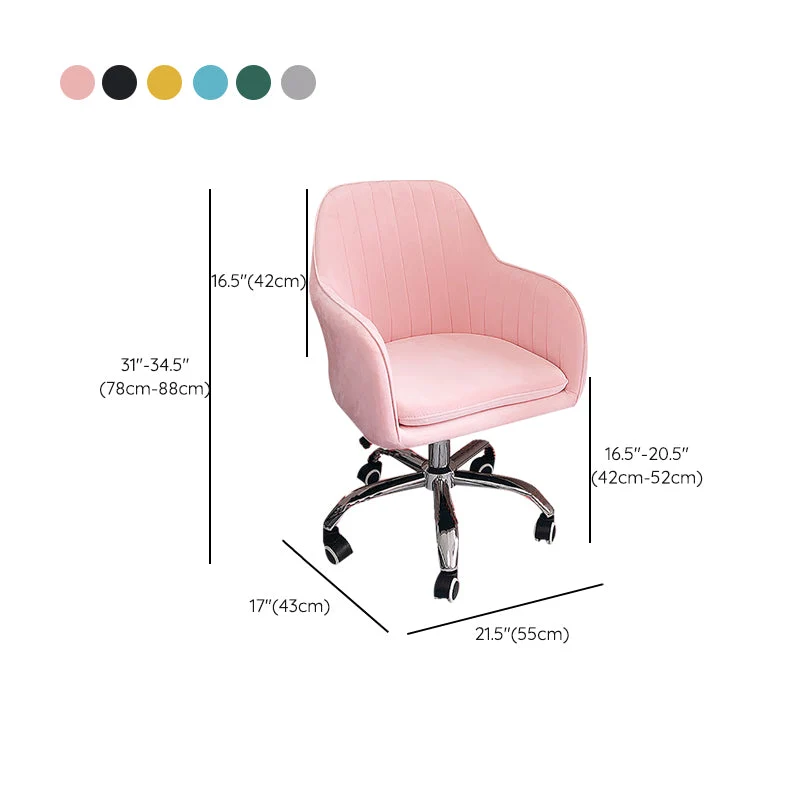 Chaise de bureau moderne sans chaise ergonomique à hauteur de siège réglable avec roulettes Clearhalo