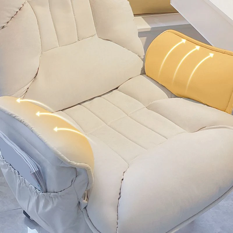 Chaise de bureau moderne sans chaise pivotante à hauteur de siège réglable avec roulettes Clearhalo