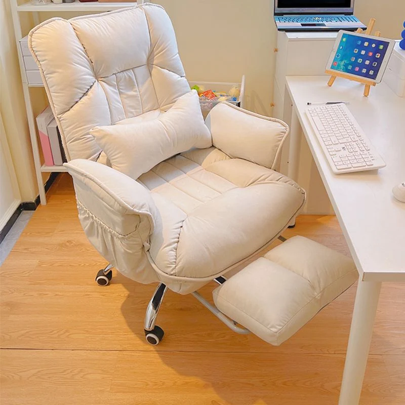 Chaise de bureau moderne sans chaise pivotante à hauteur de siège réglable avec roulettes Clearhalo