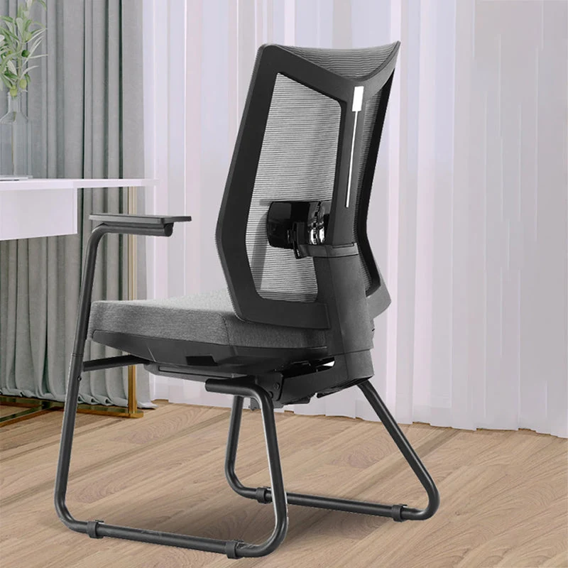Chaise de bureau moderne sans roues, bras amovibles, sans détresse Clearhalo