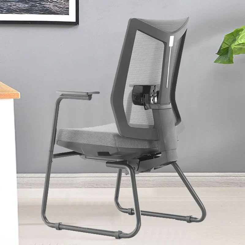 Chaise de bureau moderne sans roues, bras amovibles, sans détresse Clearhalo