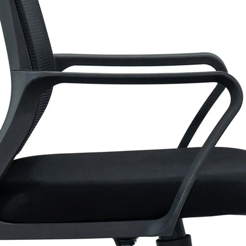 Chaise de bureau moderne sans roues, bras fixes, tapissé sans chaise de bureau pénible Clearhalo